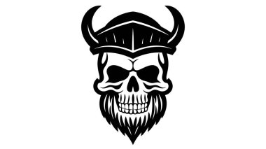 Kafatası ve kemikler beyaz arka planda izole edilmiş ölümlü vektör çizimi.