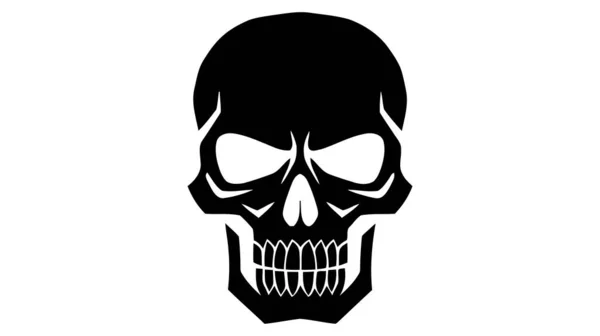 Crânio Ossos Símbolo Mortal Vetor Ilustração Isolado Fundo Branco —  Vetores de Stock