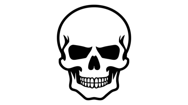 stock vector Skull and bones mortal symbol vector illustration isolated on white background.