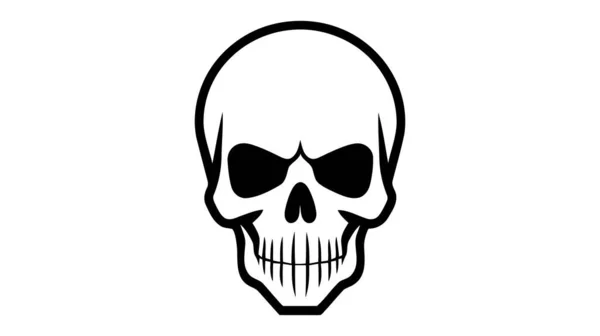 stock vector Skull and bones mortal symbol vector illustration isolated on white background.