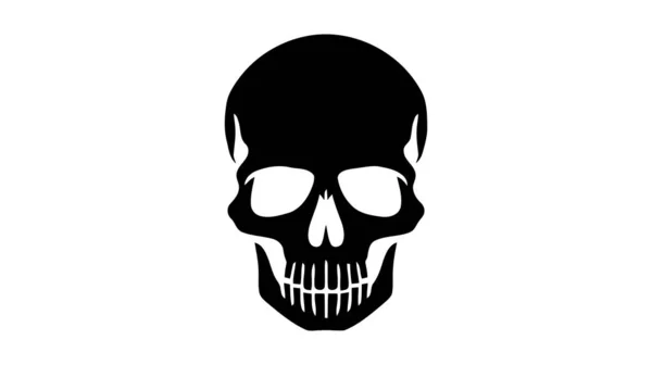Crânio Ossos Símbolo Mortal Vetor Ilustração Isolado Fundo Branco —  Vetores de Stock