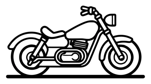 Logo Della Moto Icona Illustrazione Vettoriale Isolata Sfondo Bianco — Vettoriale Stock
