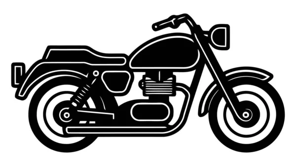 Motorkerékpár Logó Ikon Vektor Illusztráció Elszigetelt Fehér Háttér — Stock Vector