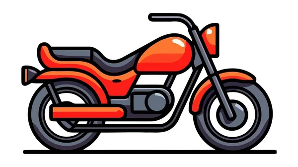 Motocyklové Logo Ikona Vektorové Ilustrace Izolované Bílém Pozadí — Stockový vektor