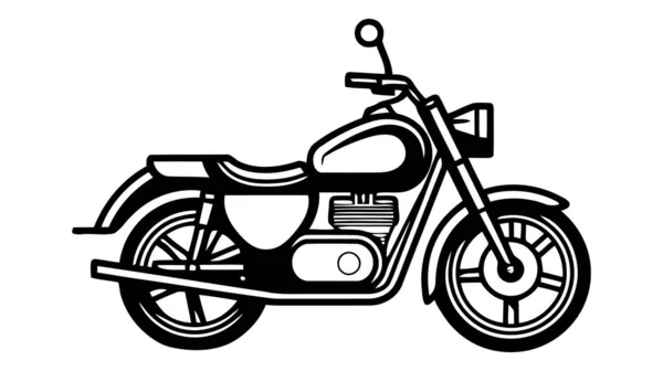 Логотип Мотоцикла Икона Векторная Иллюстрация Белом Фоне — стоковый вектор