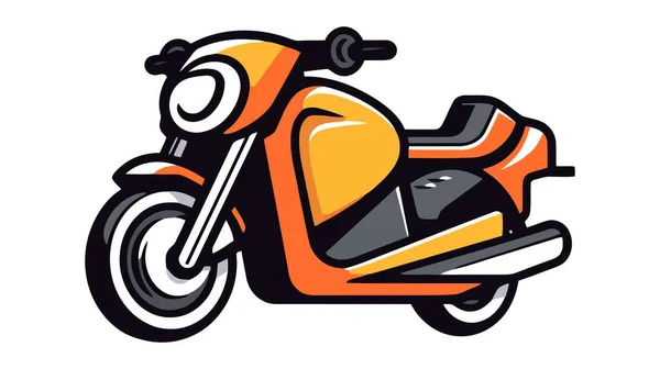 Λογότυπο Μοτοσικλέτας Εικονίδιο Εικονογράφηση Διανύσματος Απομονωμένη Λευκό Φόντο — Διανυσματικό Αρχείο