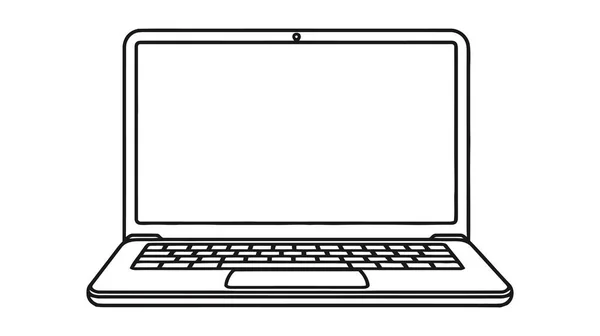 Значок Вектора Ноутбука Логотип Макет Изолирован Белом Фоне — стоковый вектор