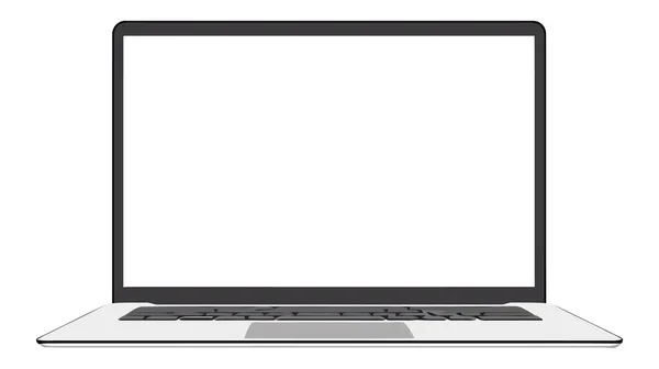 Laptop Vector Icoon Logo Model Geïsoleerd Witte Achtergrond — Stockvector