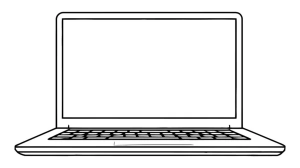 Laptop Vektor Symbol Logo Mockup Isoliert Auf Weißem Hintergrund — Stockvektor