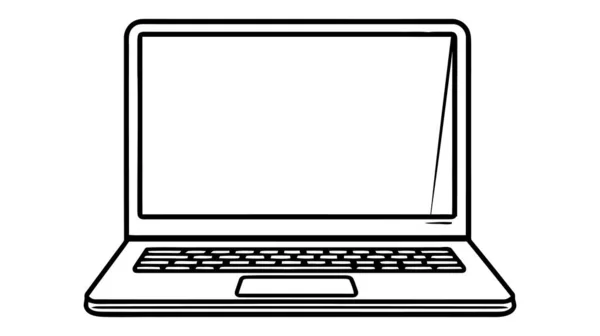 Vektorová Ikona Notebooku Logo Maketa Izolovaná Bílém Pozadí — Stockový vektor