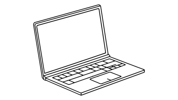 Ikona Wektora Laptopa Logo Makieta Izolowana Białym Tle — Wektor stockowy