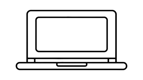Значок Вектора Ноутбука Логотип Макет Изолирован Белом Фоне — стоковый вектор