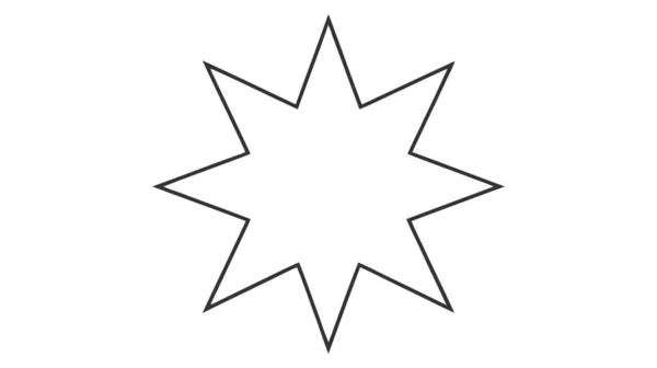 Εικονίδιο Αστεριού Λογότυπο Εικονογράφηση Διανύσματος Απομονωμένη Λευκό Φόντο — Διανυσματικό Αρχείο