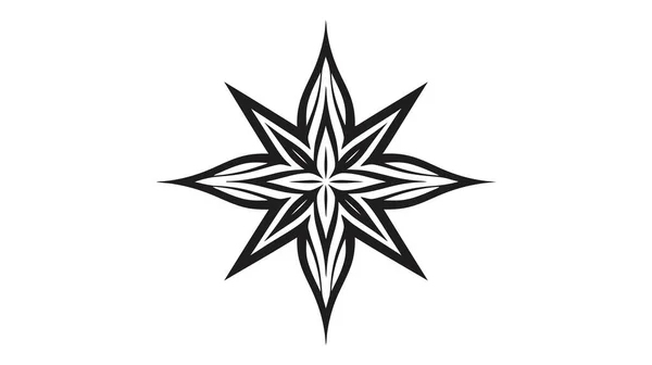 Star Symbol Logo Vektor Illustration Isoliert Auf Weißem Hintergrund — Stockvektor
