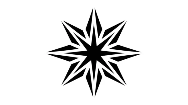 Star Symbol Logo Vektor Illustration Isoliert Auf Weißem Hintergrund — Stockvektor