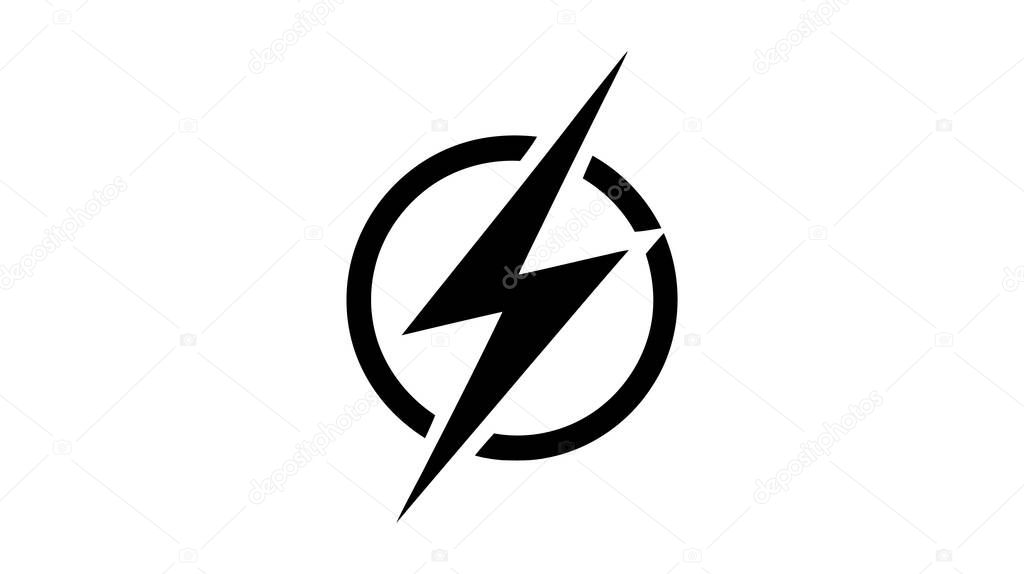 Lightning, electric power vector logo design element. Energy and thunder electricity symbol concept.