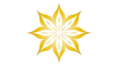 Yıldız simgesi, logo. Vektör illüstrasyonu beyaz arkaplanda izole edildi.