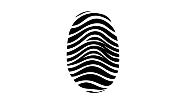 Vingerafdruk Vingerafdruk Slot Ecure Security Logo Vector Icoon Illustratie Geïsoleerd — Stockvector