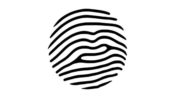 Impronta Digitale Blocco Delle Impronte Digitali Icona Vettoriale Del Logo — Vettoriale Stock