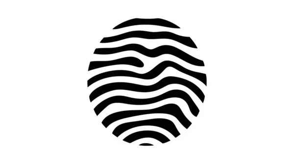 Vingerafdruk Vingerafdruk Slot Ecure Security Logo Vector Icoon Illustratie Geïsoleerd — Stockvector
