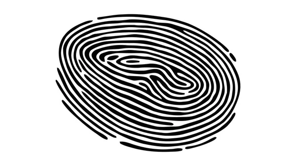 指紋ロック セキュリティのロゴベクトルのアイコンを保護 白い背景に隔離されたイラスト — ストックベクタ