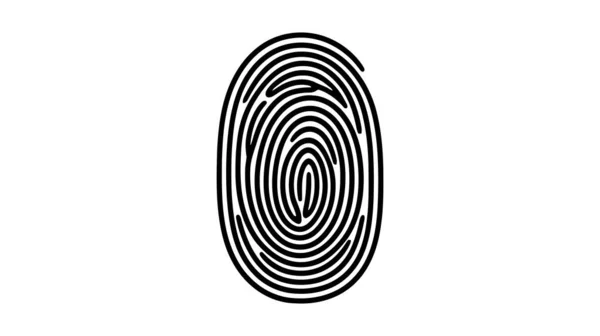 Impresión Dedo Bloqueo Huellas Dactilares Icono Vector Logotipo Seguridad Ecure — Vector de stock