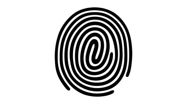 Impresión Dedo Bloqueo Huellas Dactilares Icono Vector Logotipo Seguridad Ecure — Archivo Imágenes Vectoriales