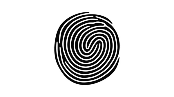 Finger Print Fingerprint Lock Ecure Security Logo Vector Icon Illustration — Stock Vector