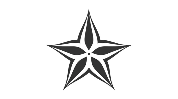 Sterrenicoon Logo Vector Illustratie Geïsoleerd Witte Achtergrond — Stockvector