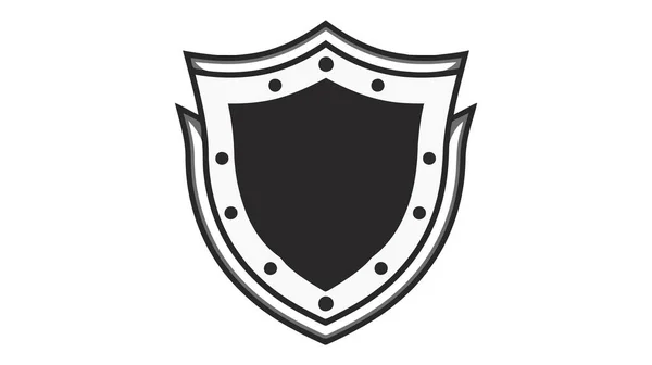 Shield Icon Trendigen Flachen Stil Isoliert Auf Grauem Hintergrund Vektorabbildung — Stockvektor