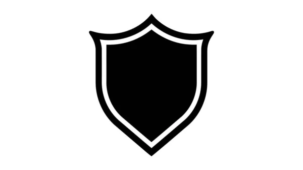 Ikona Tarczy Modnym Płaskim Stylu Szarym Tle Ilustracja Wektora Eps10 — Wektor stockowy