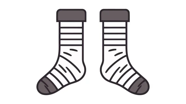 Socks Outline Icon Vector Logo Illustration Isolated White Background — Stock Vector