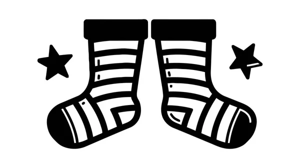 Meias Ícone Esboço Logotipo Vetor Ilustração Isolada Sobre Fundo Branco — Vetor de Stock