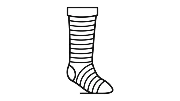 Calcetines Icono Contorno Logotipo Del Vector Ilustración Aislada Sobre Fondo — Archivo Imágenes Vectoriales
