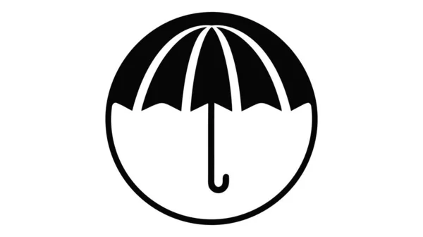 Paraplyikon För Grafiska Designprojekt Logo Vektor Ikon Isolerad Vit Bakgrund — Stock vektor