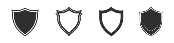 Vector Shield Icon Heraldic Shields Security Black Labels Knight Award — Stock Vector