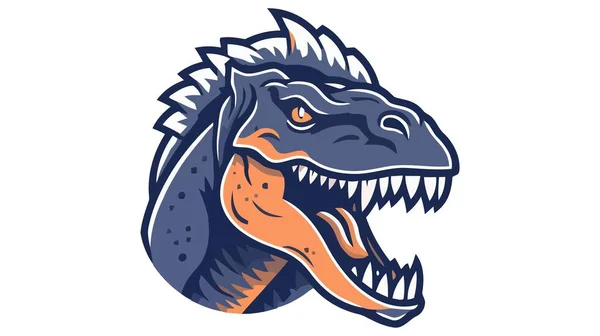 恐龙标志 迪诺标志 可编辑的Brachiosaurus向量为您的标志 — 图库矢量图片