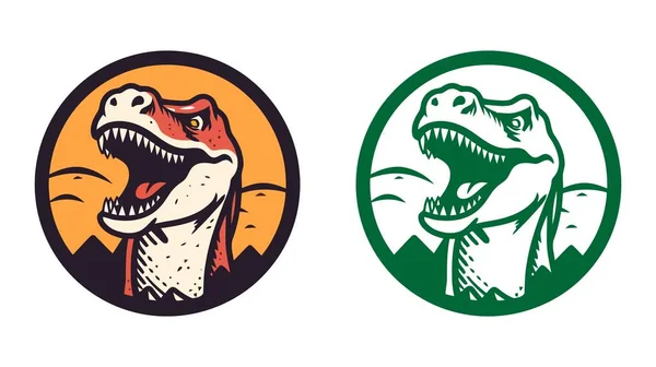 Логотип Динозавра Логотип Динозавра Редагування Вектора Брахіозавра Вашого Логотипу — стоковий вектор