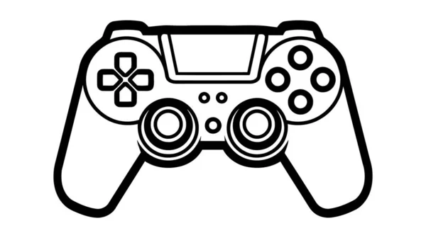 Minimal Gaming Symbol Stream Modern Games Wireless Controller Icon Векторная — стоковый вектор