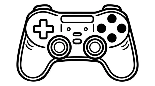 Minimal Gaming Symbol Stream Nowoczesne Gry Wireless Controller Icon Ilustracja — Wektor stockowy
