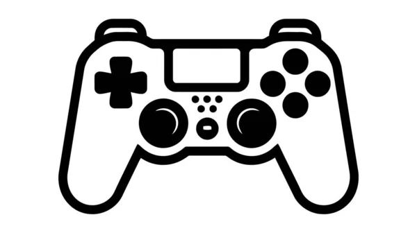 最小限のゲームシンボル ストリーム現代ゲーム ワイヤレスコントローラーアイコン ベクトルイラスト — ストックベクタ