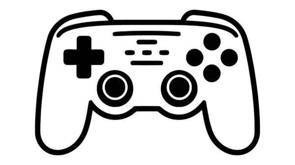 最小限のゲームシンボル ストリーム現代ゲーム ワイヤレスコントローラーアイコン ベクトルイラスト — ストックベクタ