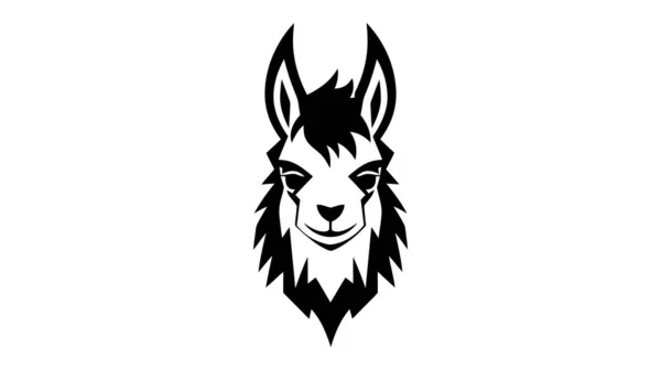 Icono Llama Alpaca Pictograma Plano Simple Ilustración Del Vector Animal — Vector de stock