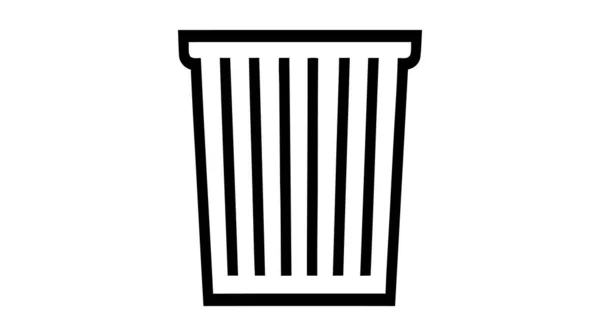 Mülleimer Symbol Logo Vektor Illustration Einfaches Design Auf Weißem Hintergrund — Stockvektor