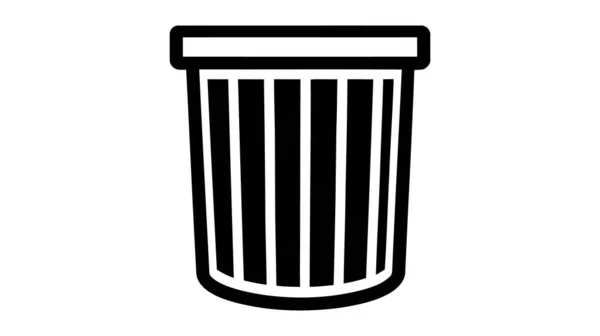 Mülleimer Symbol Logo Vektor Illustration Einfaches Design Auf Weißem Hintergrund — Stockvektor