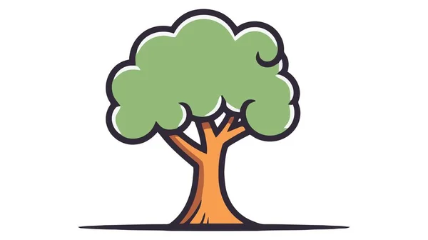 Ícone Vetor Árvore Simples Logotipo Árvore Plana Sobre Fundo Branco — Vetor de Stock