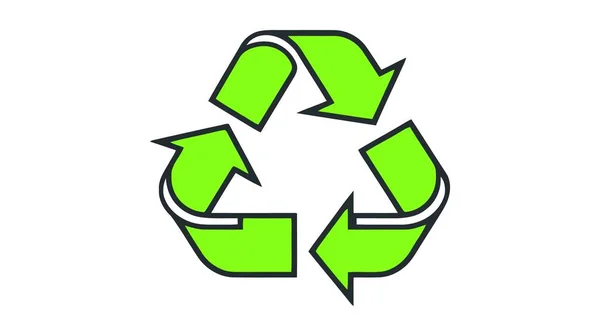 Recycle Sign Isolated White Background Vector Web Icon — Stock Vector