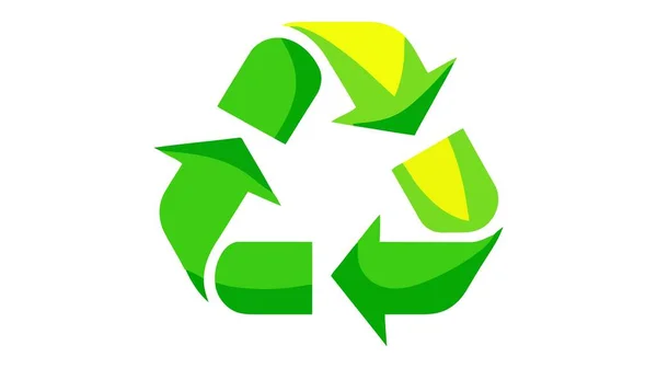 Recycle Zeichen Isoliert Auf Weißem Hintergrund Vektor Websymbol — Stockvektor
