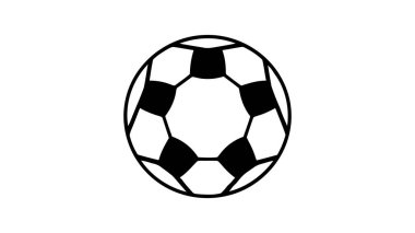 Beyaz arka planda Vektör Futbol topu. Avrupa futbol logosu. Futbol tasarımı. Vektör illüstrasyonu.