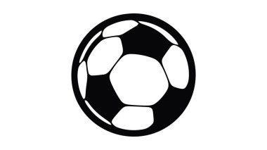 Beyaz arka planda Vektör Futbol topu. Avrupa futbol logosu. Futbol tasarımı. Vektör illüstrasyonu.